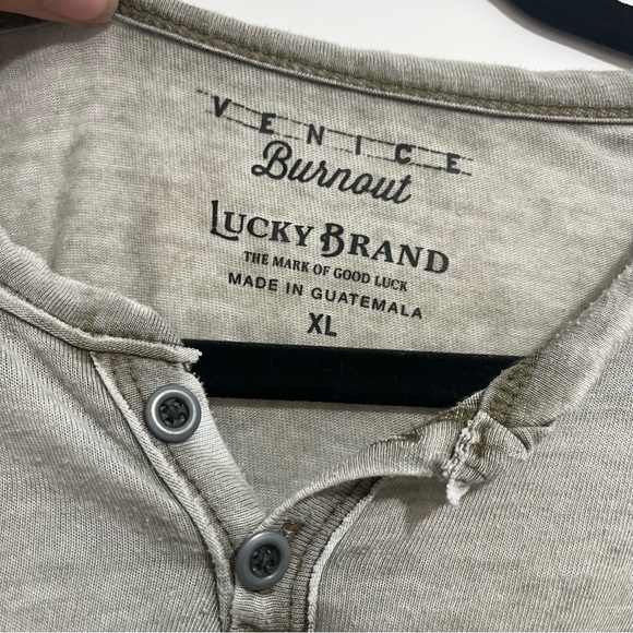 Venice Burnout Lucky Brand Thin XL Mens Green Tshirt - Picture 2 of 6